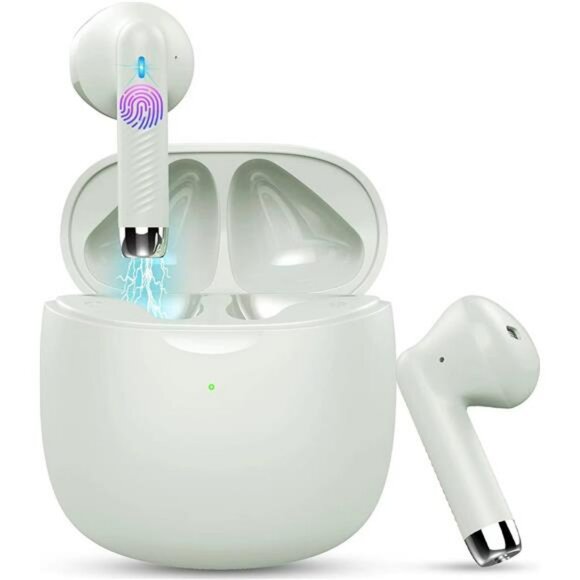 Wireless Bluetooth Earbuds Stereo Bass Noise Cancelling Mic IP7 Sports Green - Picture 1 of 7